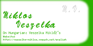 miklos veszelka business card